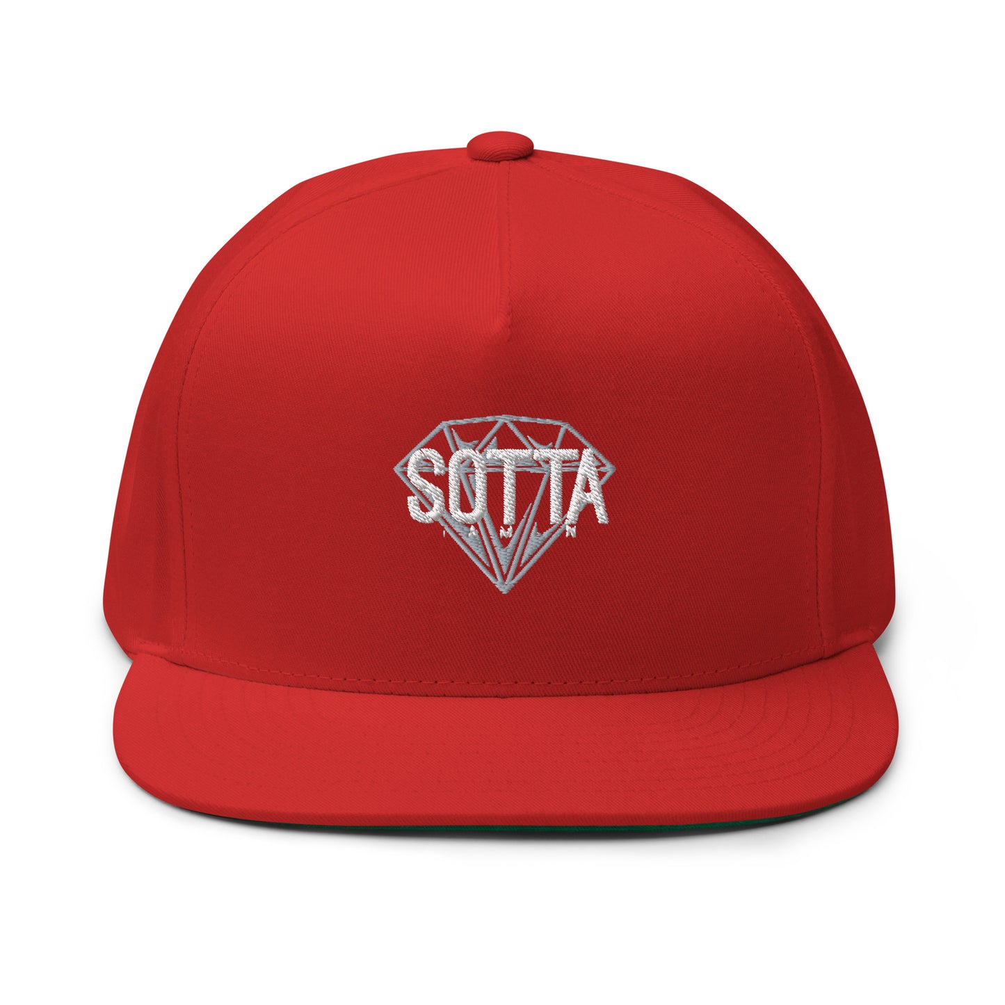 Gorra de visera plana bordada