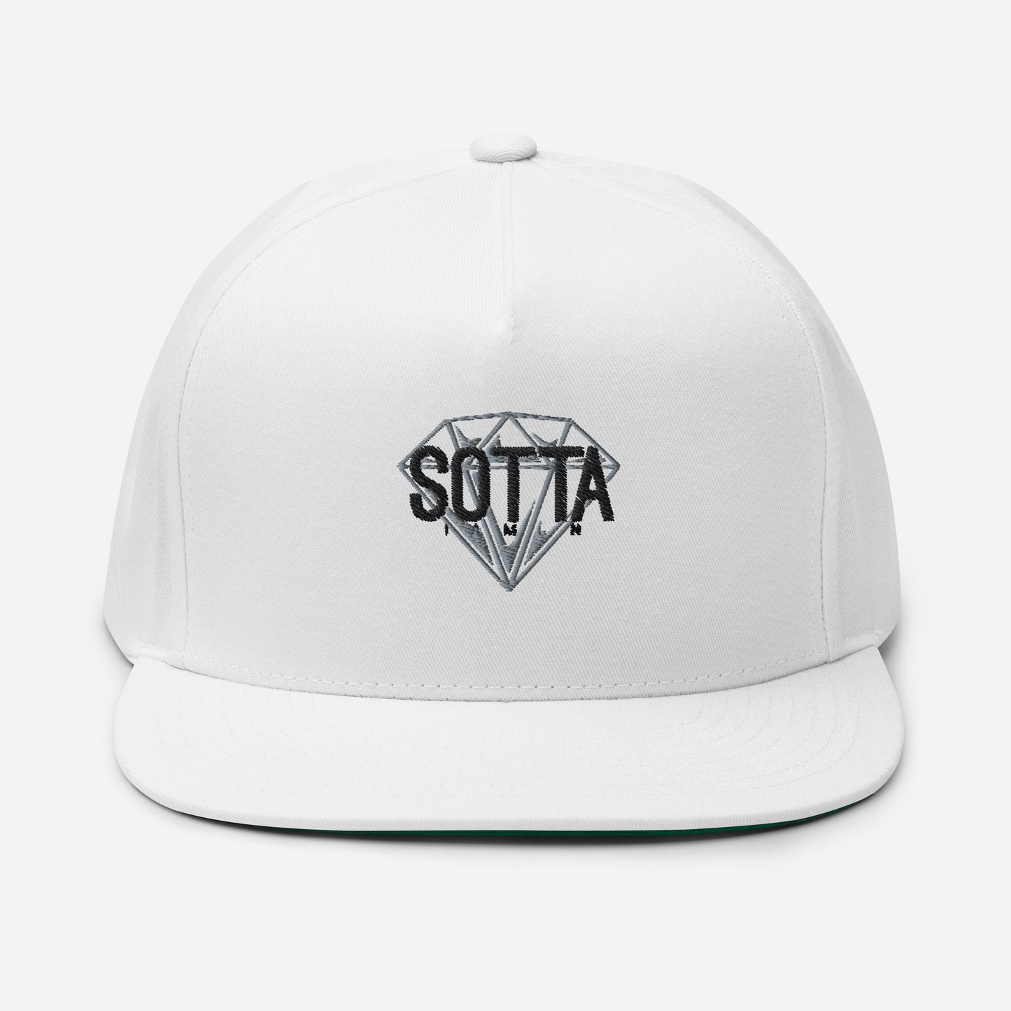 Gorra de visera plana bordada