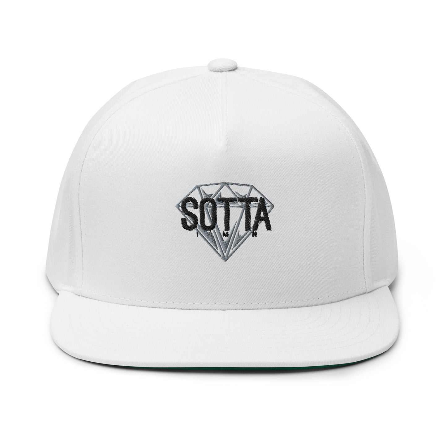 Gorra de visera plana bordada