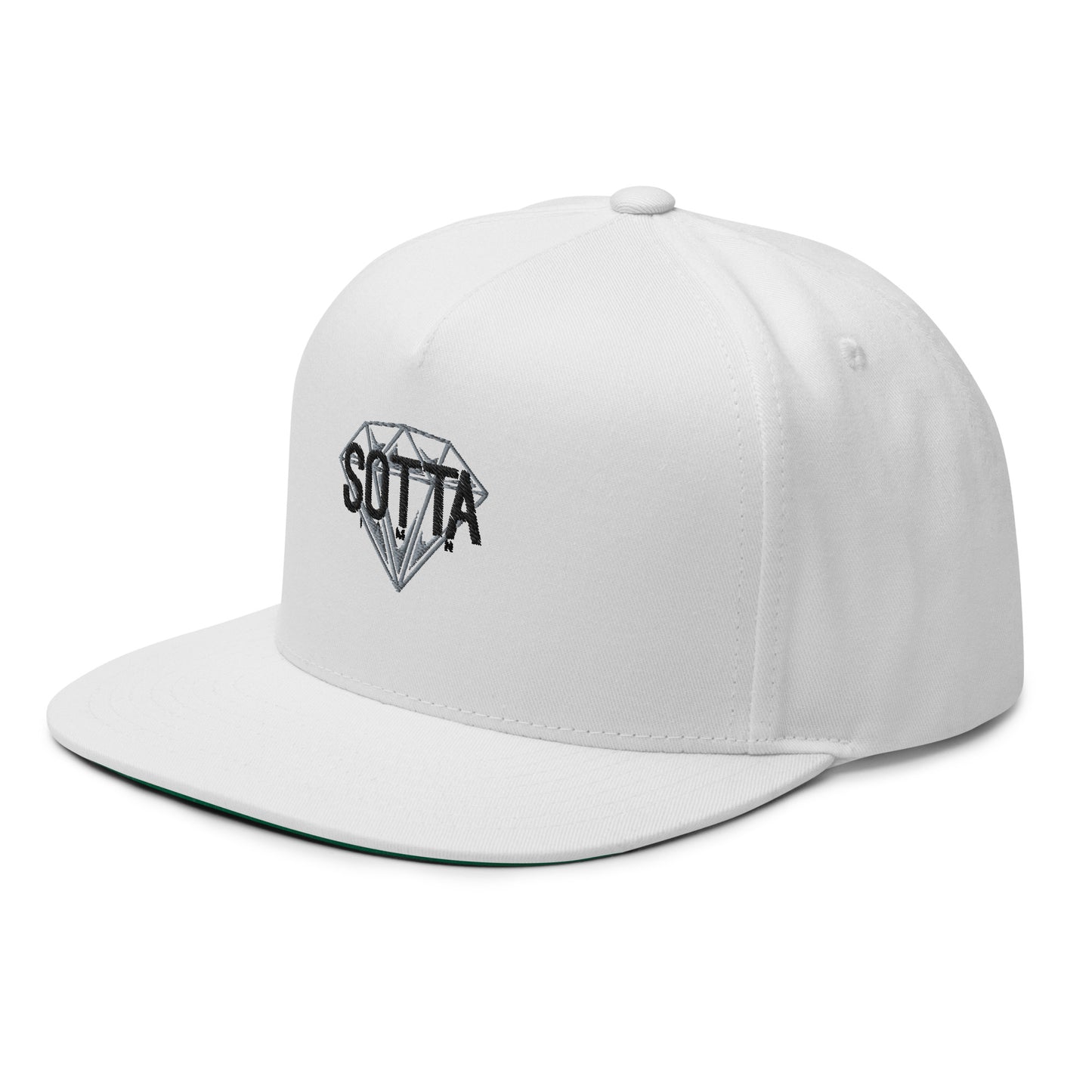 Gorra de visera plana bordada