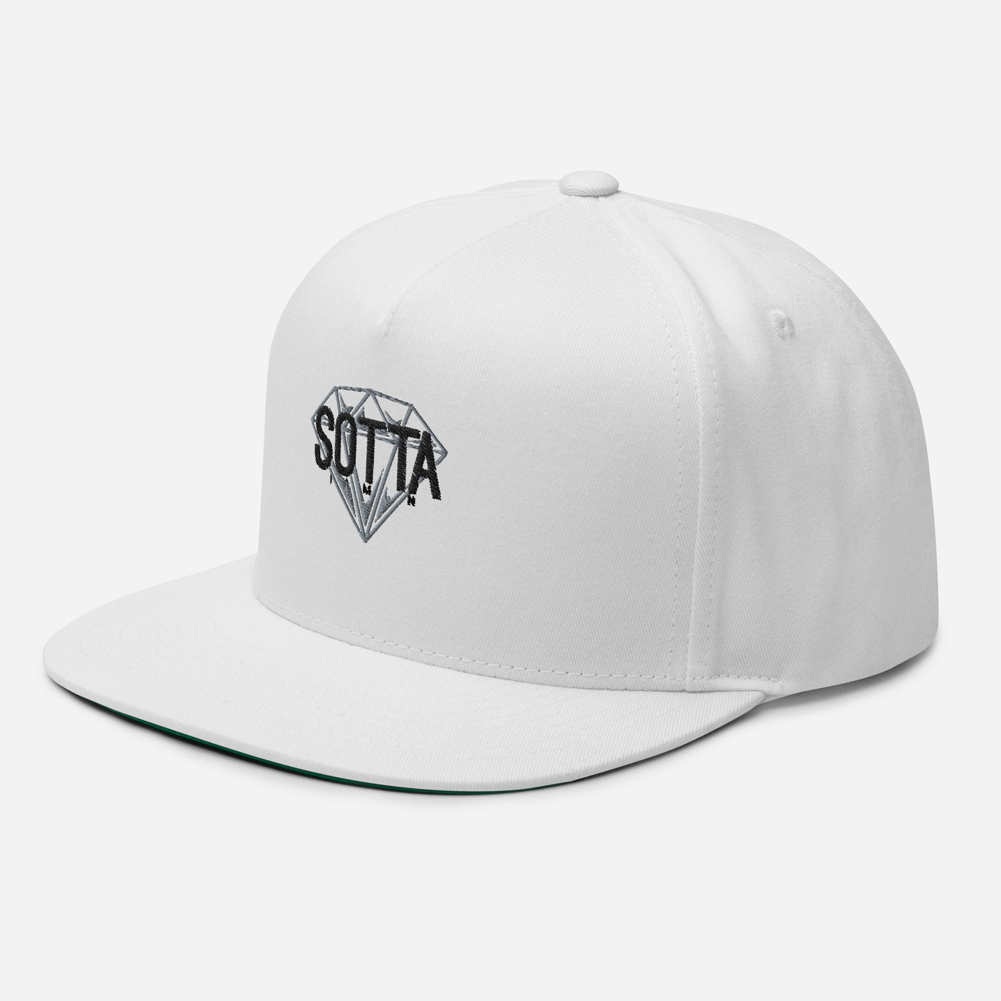 Gorra de visera plana bordada