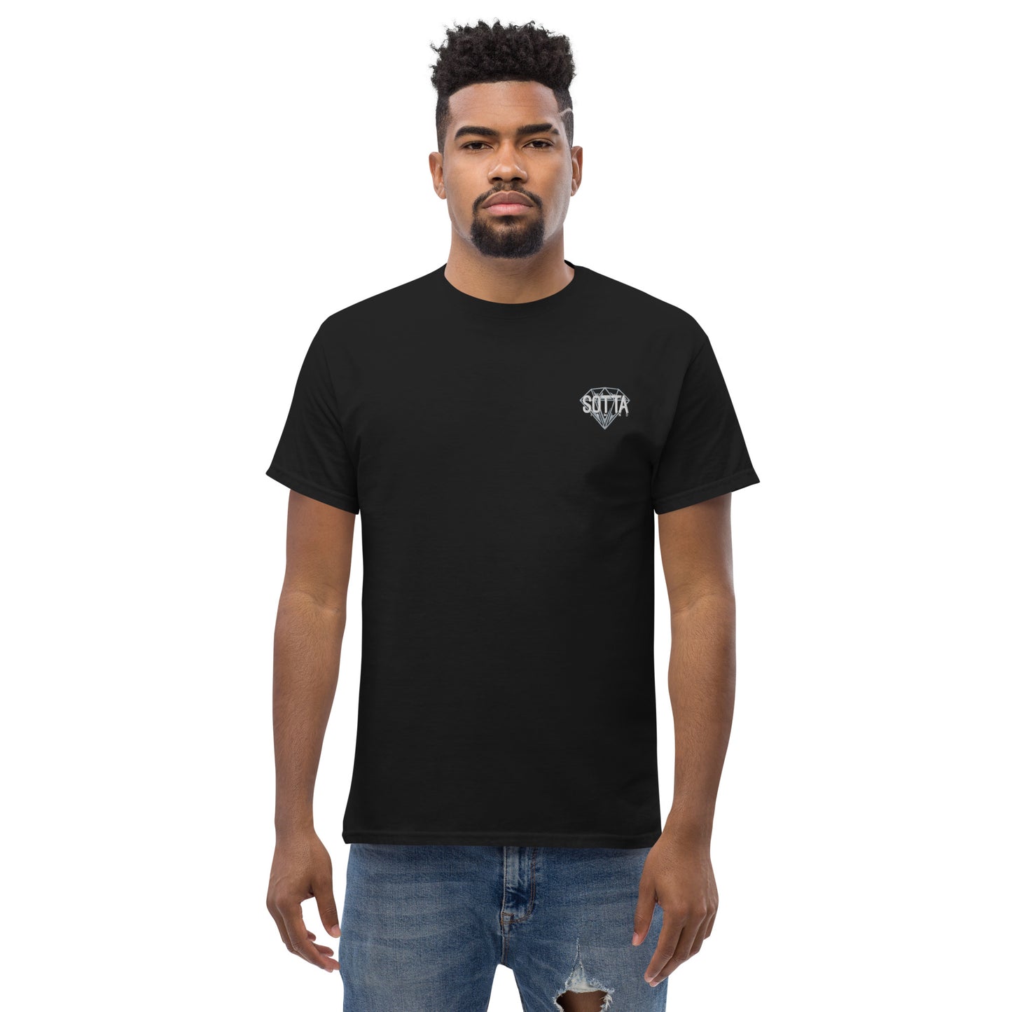 Camiseta clásica con logo bordado unisex