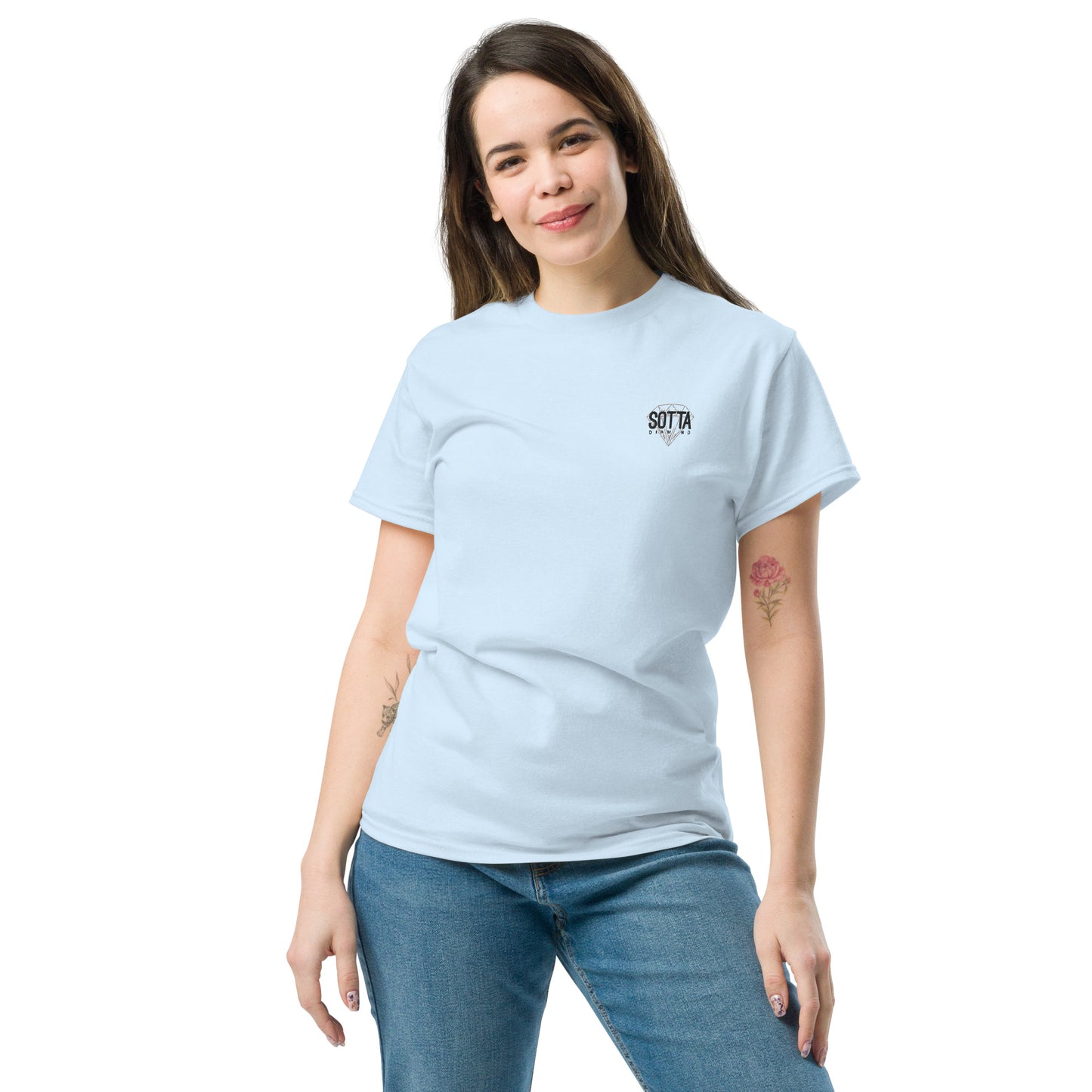 Camiseta clásica con logo bordado unisex