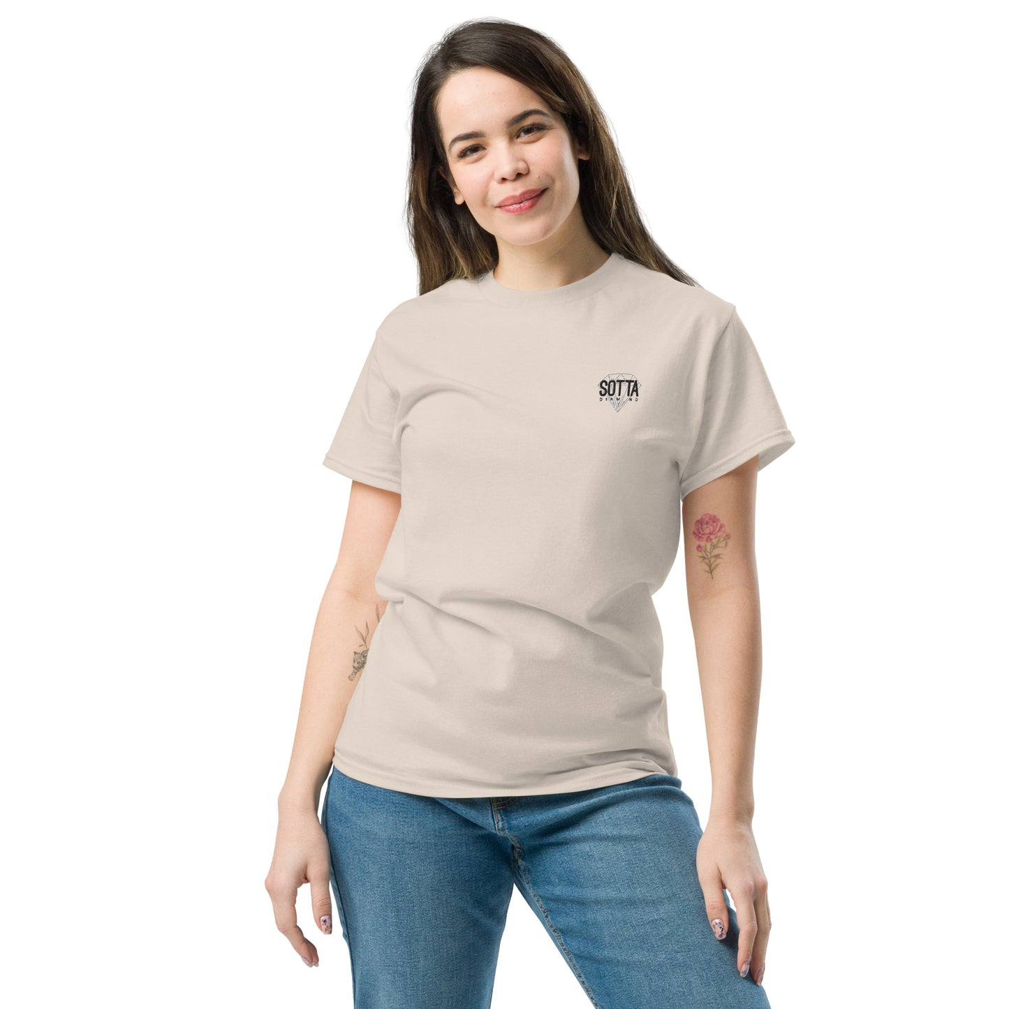 Camiseta clásica con logo bordado unisex