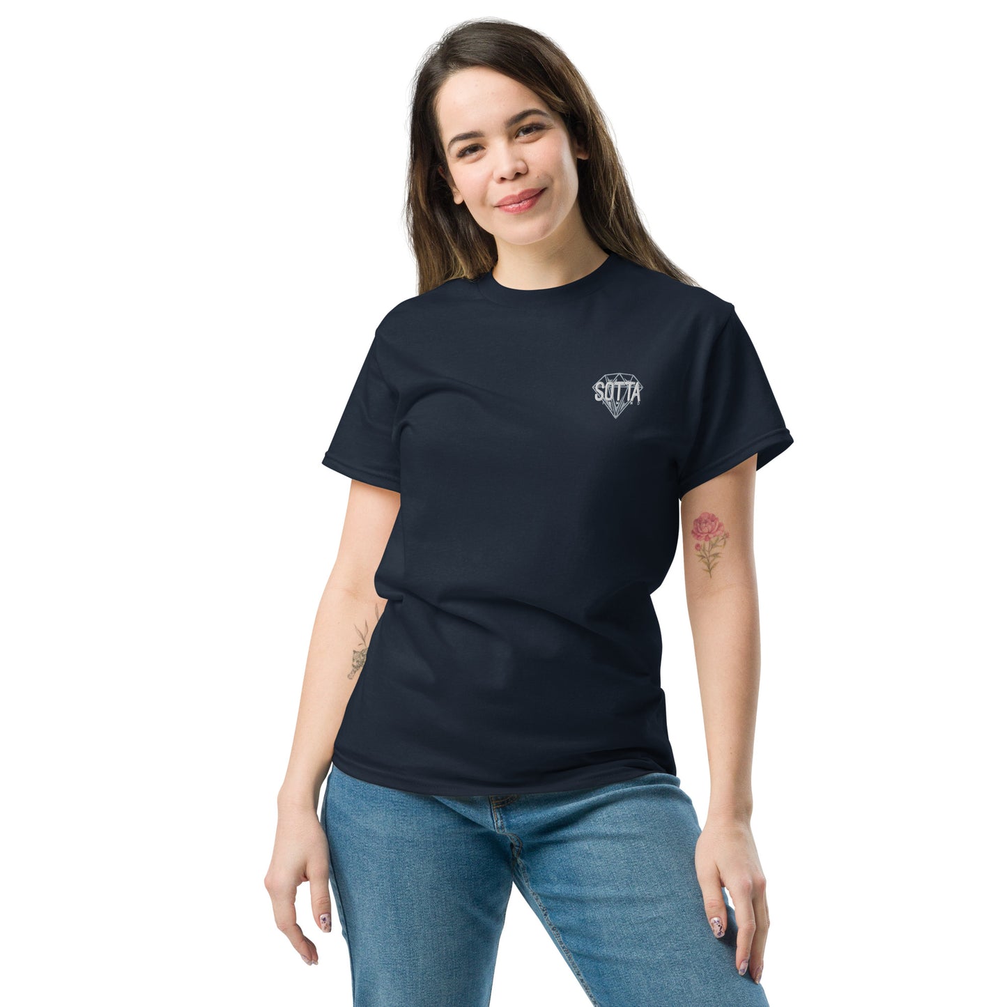 Camiseta clásica con logo bordado unisex