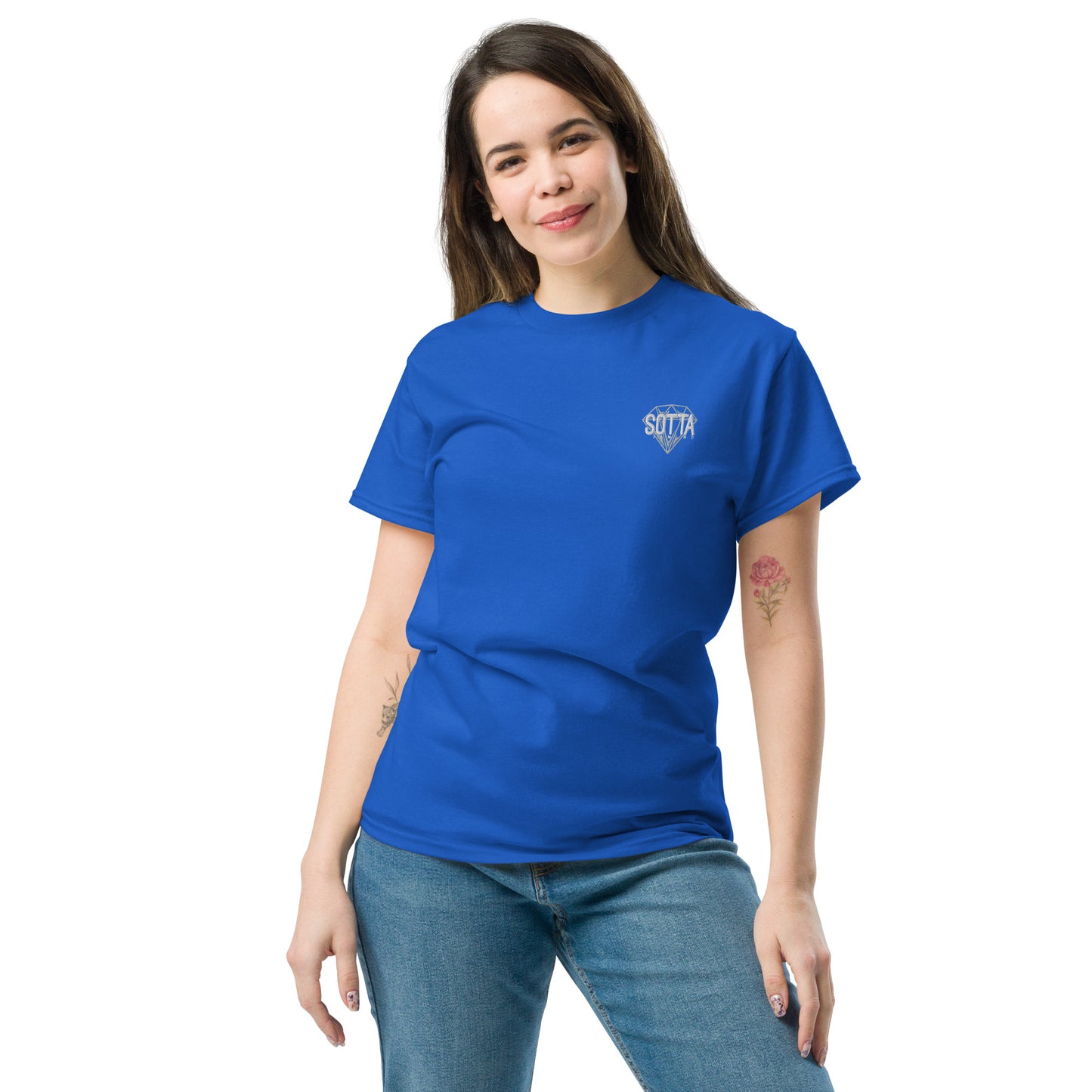 Camiseta clásica con logo bordado unisex