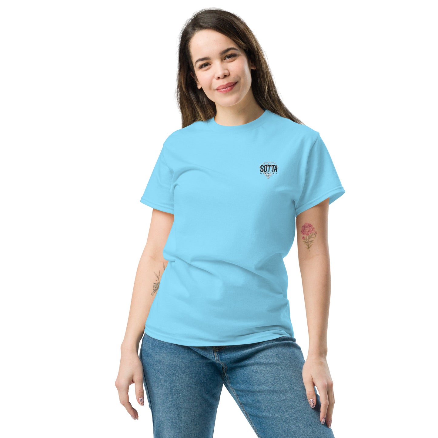 Camiseta clásica con logo bordado unisex