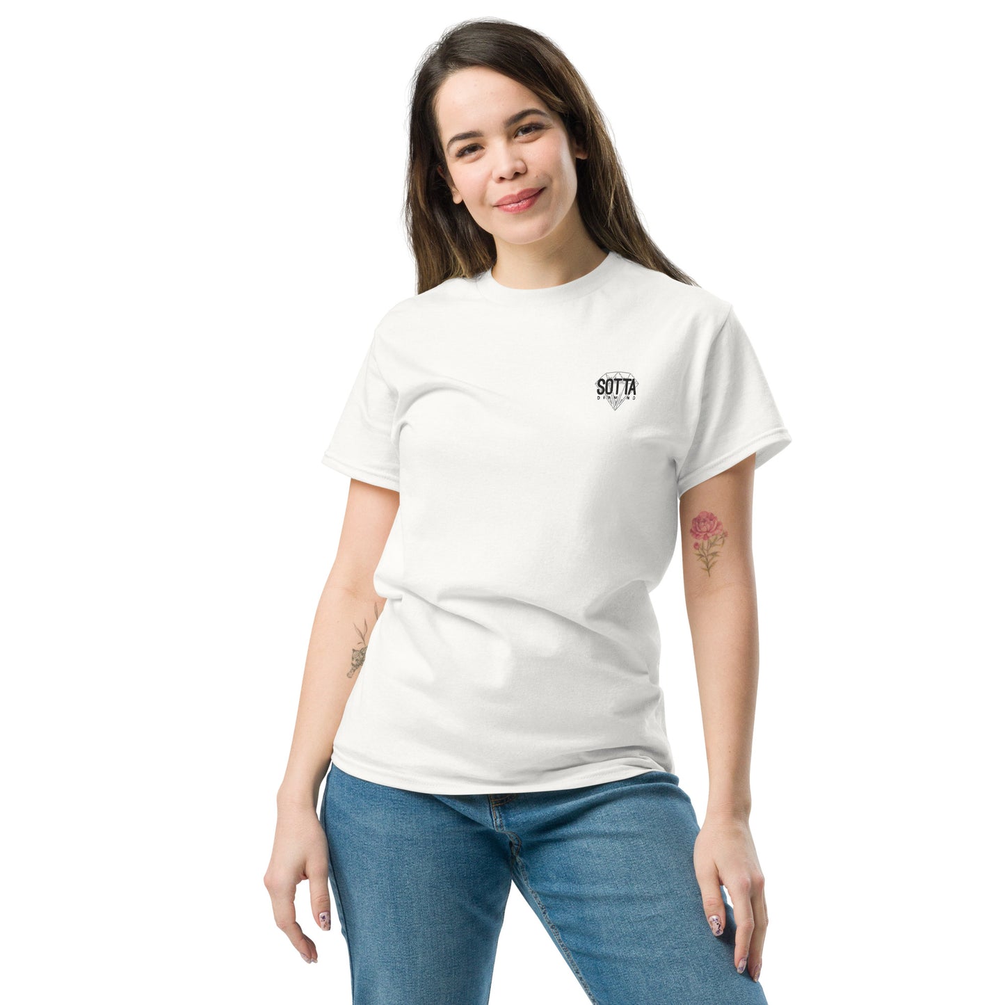 Camiseta clásica con logo bordado unisex